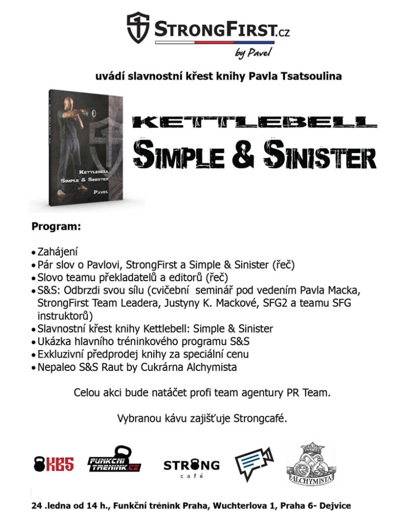Kettlebell: Simple & Sinister - křest českého vydání, seminář zdarma + exkluzivní předprodej