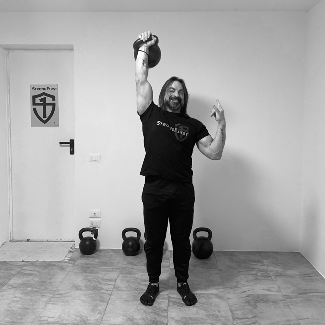 Fabio Zonin, kettlebell press